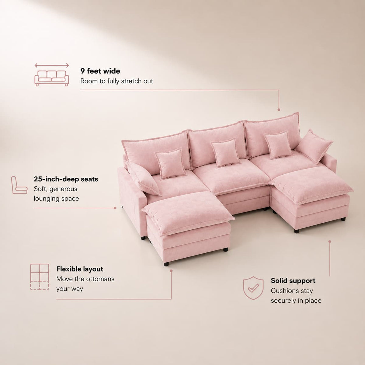 Stretch Out On A Roomy Sectional—Without Being Stuck With One Layout